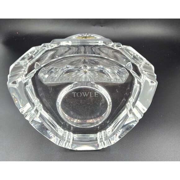 TOWLE Czech 24% Lead Crystal Cathedral Votive Candle Holder Holy Gold Star - Picture 6 of 6